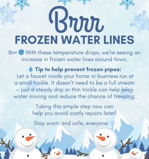 Blue and White Simple Hello Winter Flyer Portrait