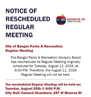 Regular Meeting Rescheduled_082526